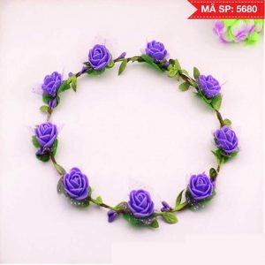 Vòng hoa đội đầu tím 5680 cho bé, chụp kỷ yêu