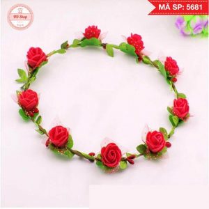 Vòng hoa đội đầu đỏ 5681