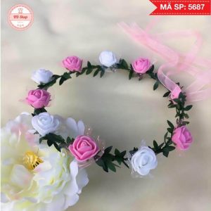 Vòng hoa đội đầu đỏ 5687