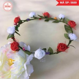 Vòng hoa đội đầu đỏ 5689