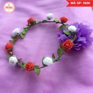 Vòng hoa đội đầu đỏ 5690
