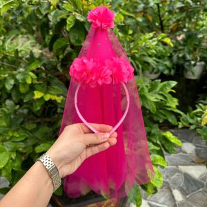 Mũ Sinh Nhật Công Chúa Hồng Kèm Lúp – Phụ Kiện Happy Birthday Xinh Xắn Cho Bé Gái