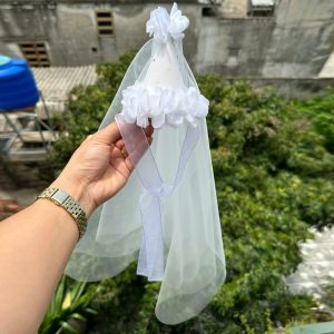 Mũ Sinh Nhật Công Chúa Kèm Lúp Voan Dài – Phụ Kiện Xinh Xắn Cho Bé Gái