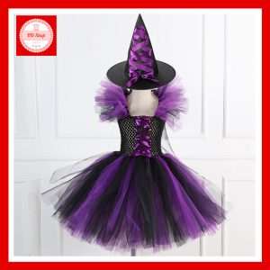 Váy Phù Thủy Halloween Màu Tím – Thiết Kế Công Chúa Sang Trọng